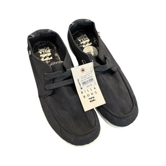 Billabong Shoes - Billabong Baja Slip-On Shoes Size 7 Black Canvas Casual Loafers Boat Shoes NWT